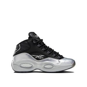 Reebok Question Mid‎ Big Kids Size 6 Basketball Shoes Black/Silver Sneakers NEW